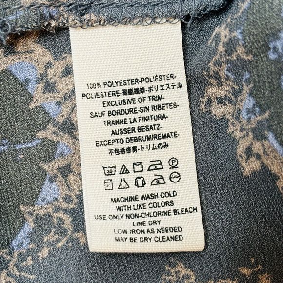 Free People Cowling Around Top SMALL Ballon Sleeve Floral Oversized Drape Boho - Picture 13 of 14